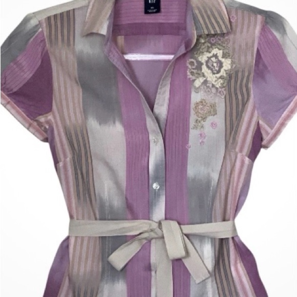 GAP Women's Pastel Y2K Wrap Blouse XS